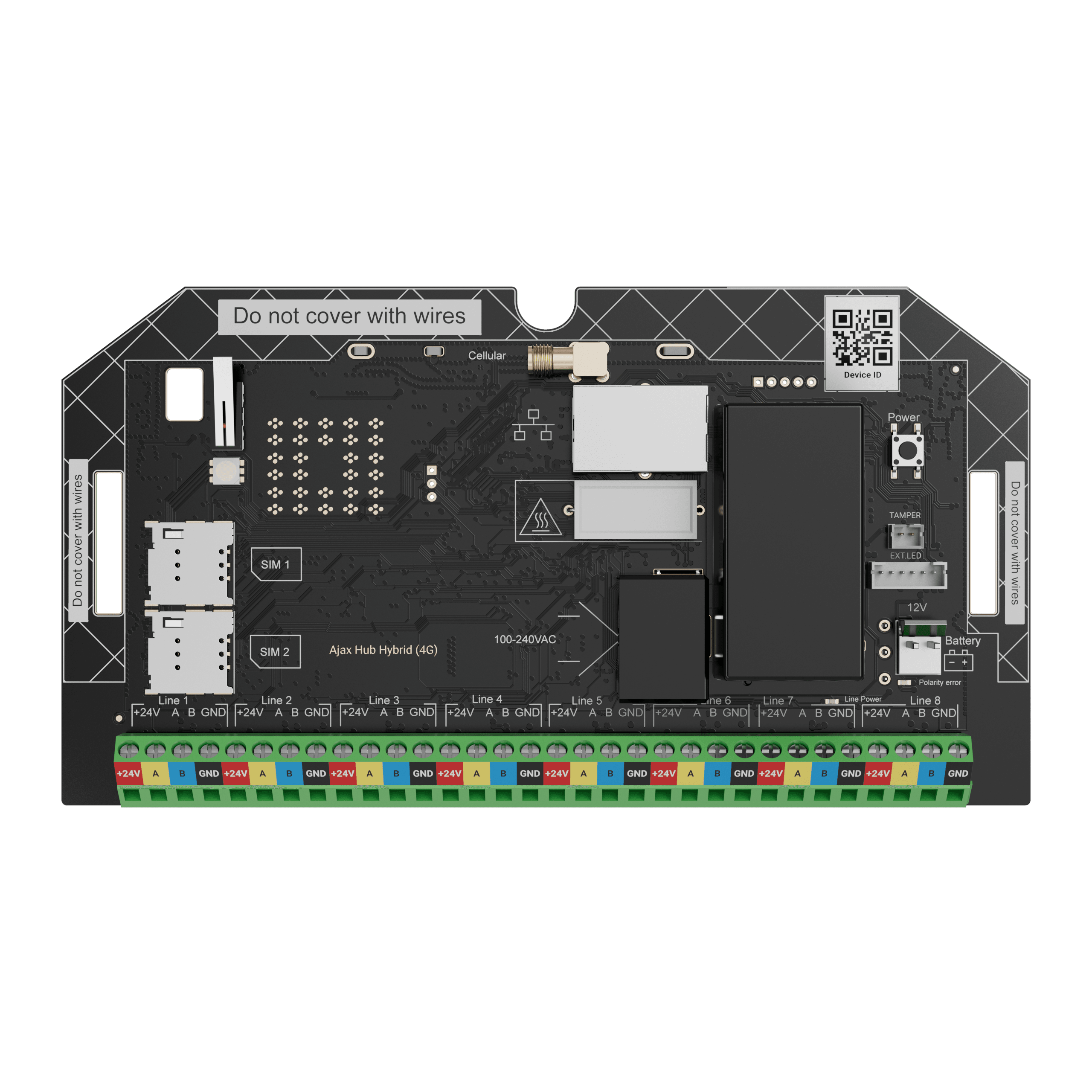 AJAX SUPERIOR FIBRA Hub Hybrid (4G) (without casing)