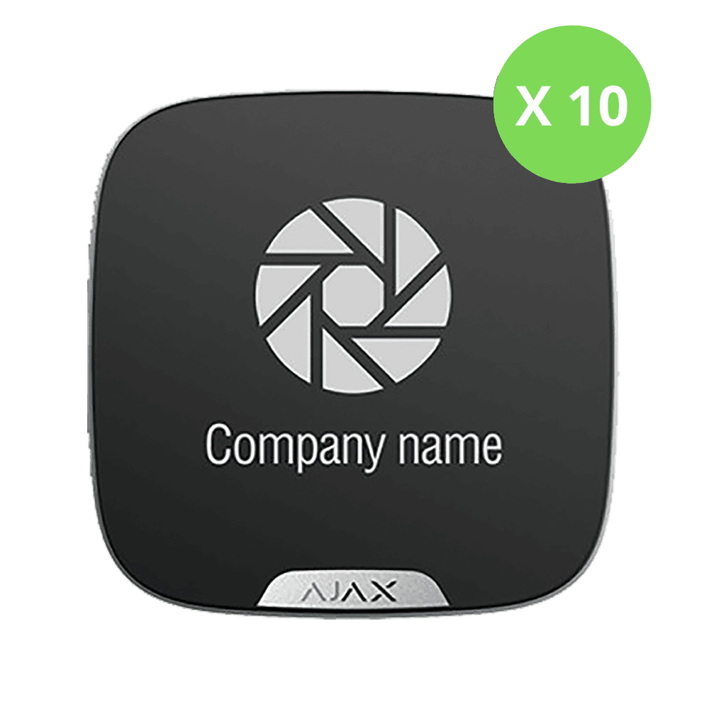 AJAX BATCH OF SS DD BRANDPLATES (10 PCS) (BLACK)
