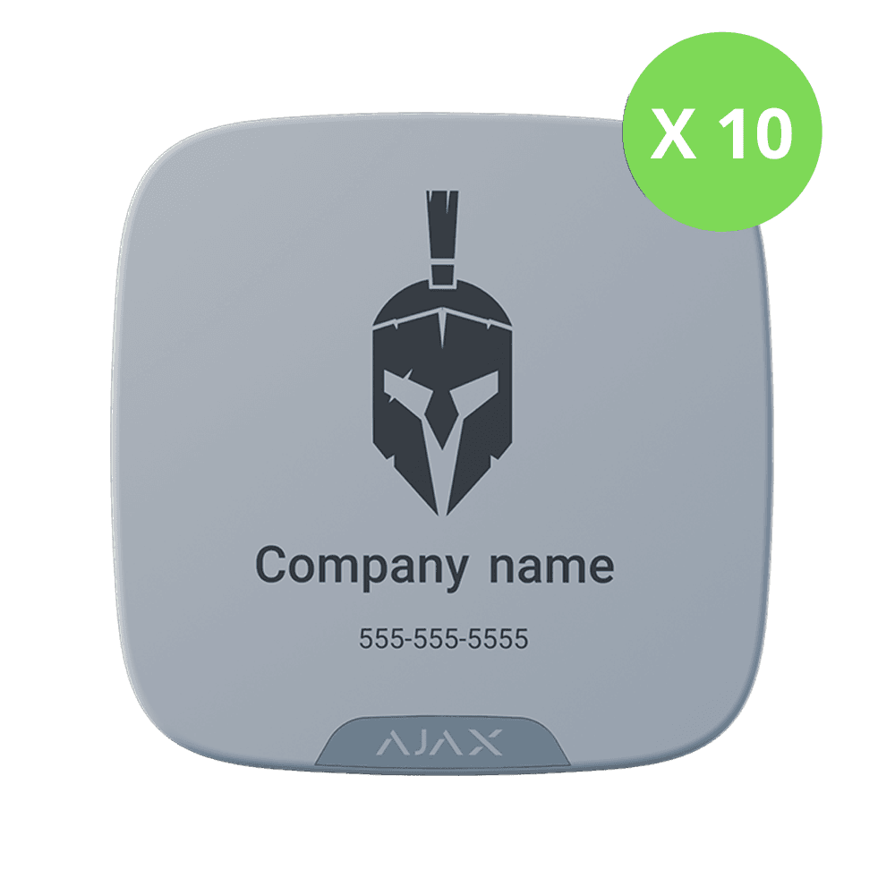 AJAX BATCH OF SS DD BRANDPLATES (10 PCS) (WHITE)