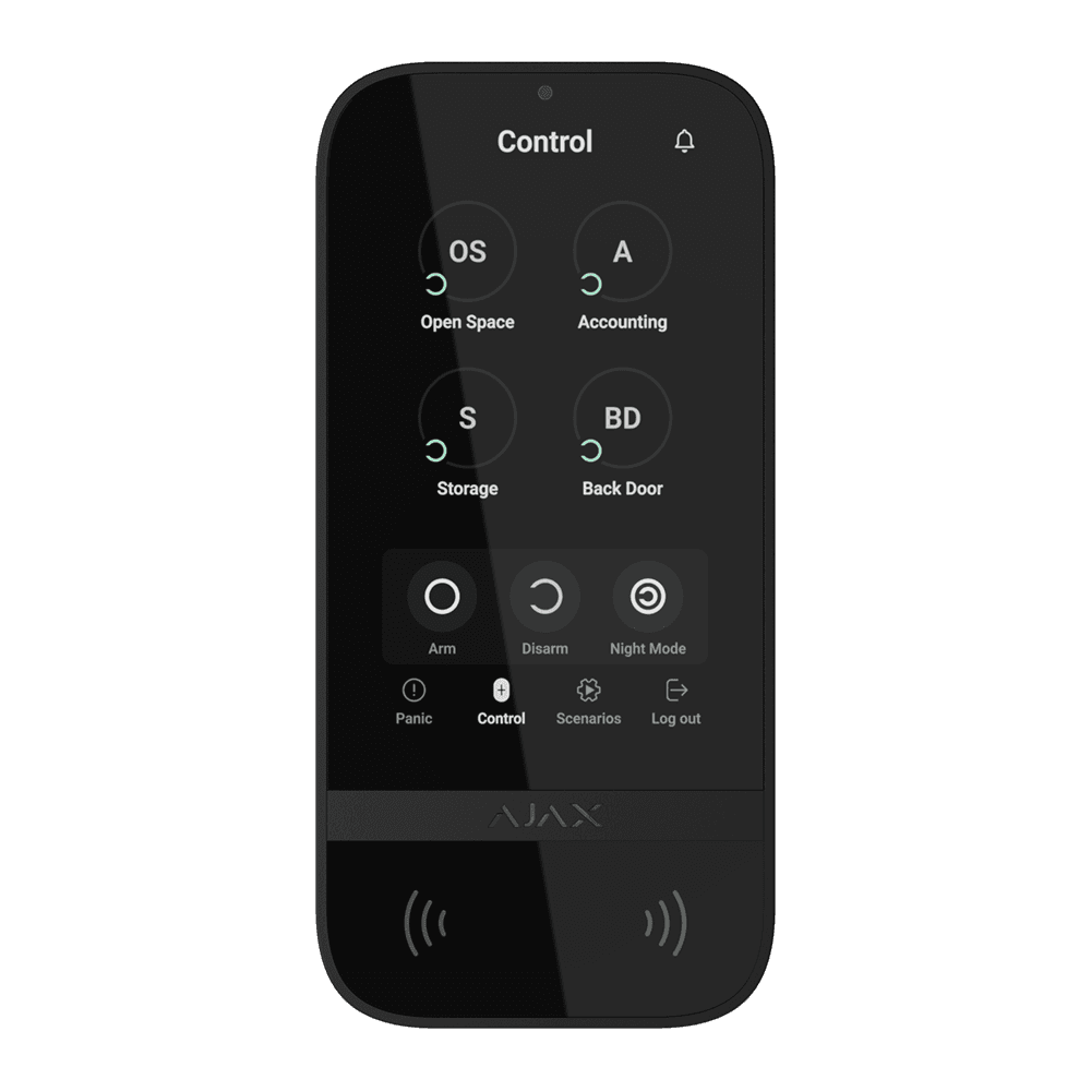 AJAX KEYPAD TOUCHSCREEN (BLACK)
