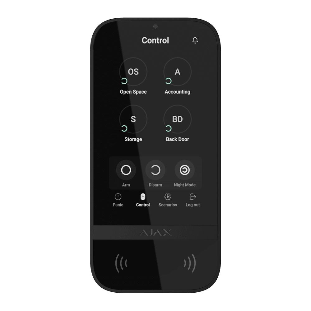 AJAX KEYPAD TOUCHSCREEN (BLACK)