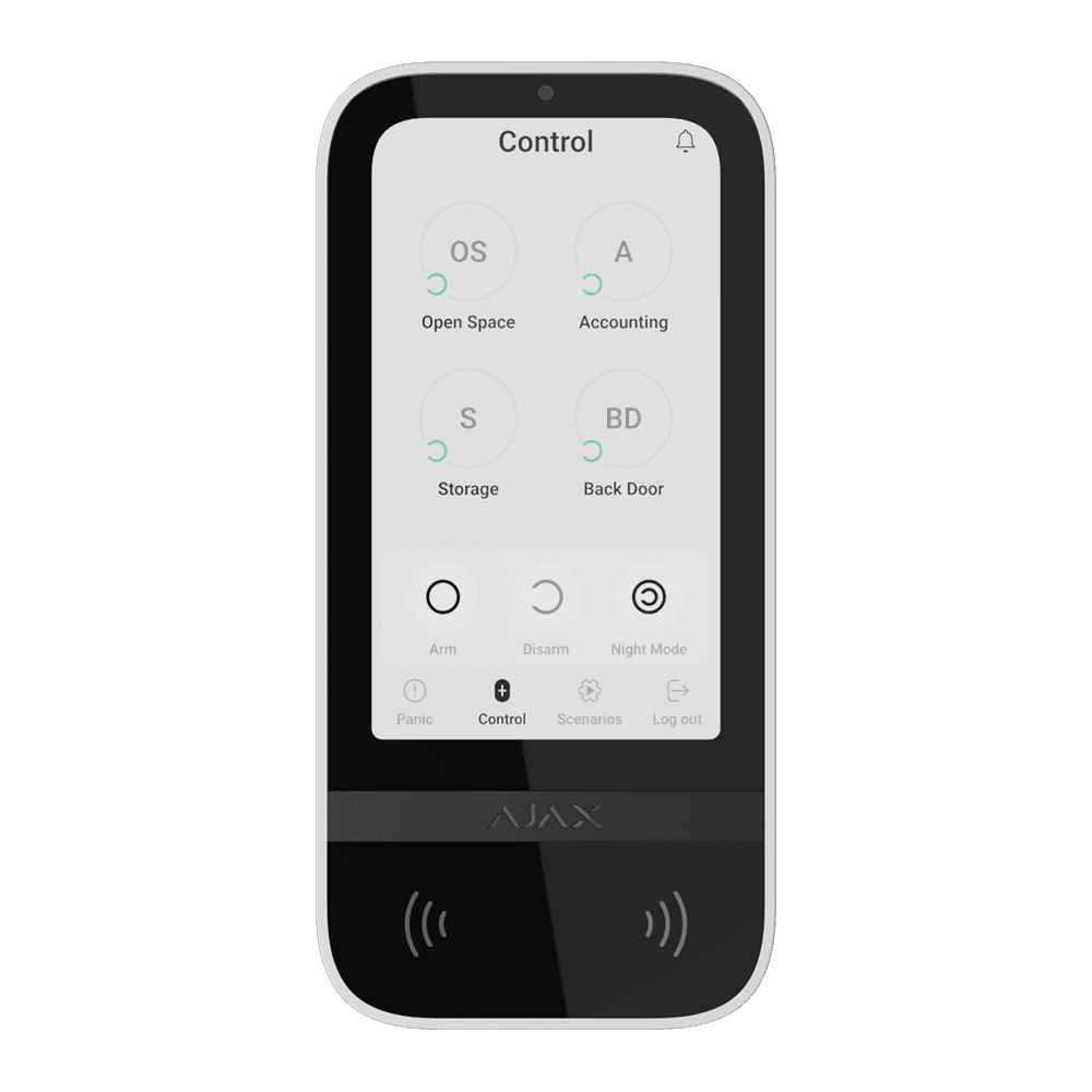 AJAX KEYPAD TOUCHSCREEN (WHITE)