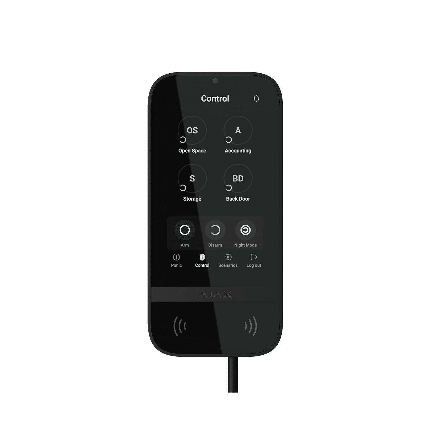AJAX SUPERIOR FIBRA KEYPAD TOUCHSCREEN BLACK