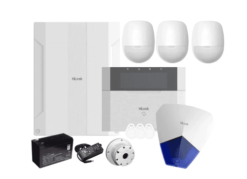 Hilook by Hikvision HA-ALARM-KIT1-Complete AX Hybrid Pro Wired Alarm Kit with PIR Sensors & Keypad & Sirens