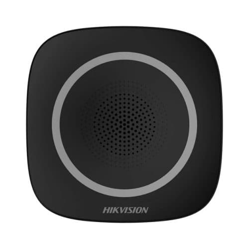 Hikvision Black AX PRO DS-PS1-I-WB Wireless Indoor Siren with 433MHz Two-Way Communication, Adjustable Alert Tones, LED Status Indicator