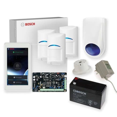 Bosch 3000 Series Alarm Kit with 5″ TouchOne Code Pad, 3 x Bosch Gen2 PIRS and Accessories