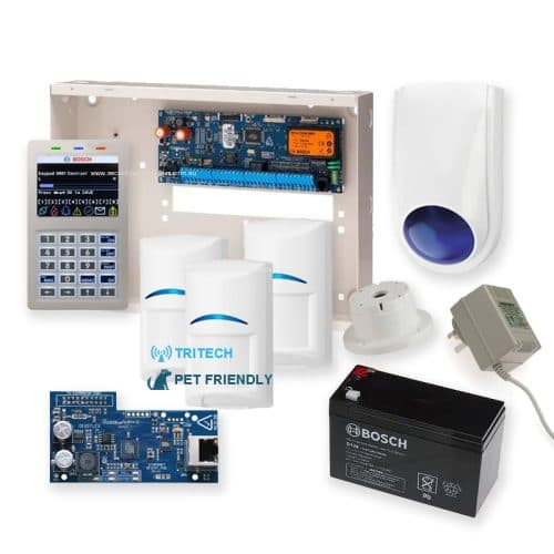 Bosch 6000 Series Alarm Kit with Smart Keypad, 3 x Bosch Gen2 Tritech PIRS (Pet Friendly) and IP Module