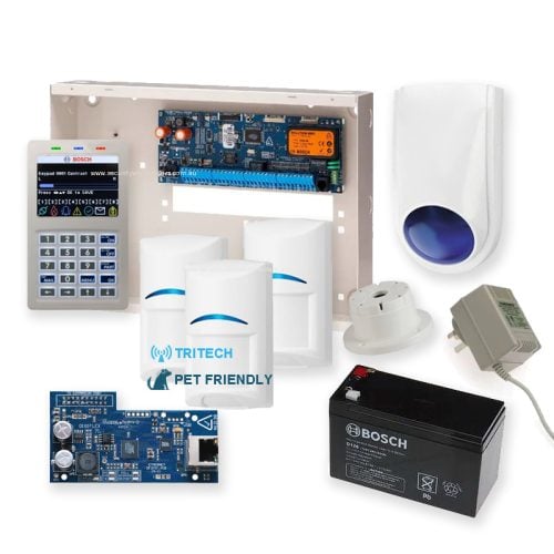 Bosch 6000 Series Alarm Kit with Smart Keypad, 3 x Bosch Gen2 Tritech PIRS (Pet Friendly) and IP Module