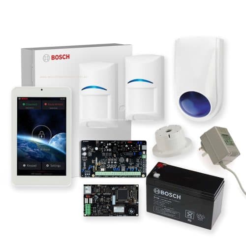 Bosch 2000 Series (8 Zone) Alarm Kit with 7″ TouchOne Code Pad, 2 x Bosch Gen2 Quad PIRS and IP Module