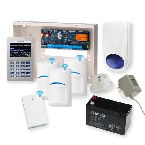 Bosch 6000 Series Alarm Kit with Smart Keypad, 3 x Bosch Gen2 Wireless PIRS and Accessories