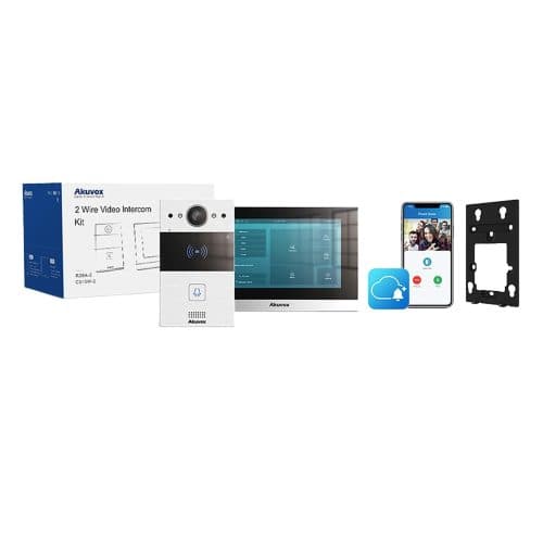 Akuvox 2-Wire Intercom Kit (R20A-2/C313W-2). 4 Free SmartPlus Accounts