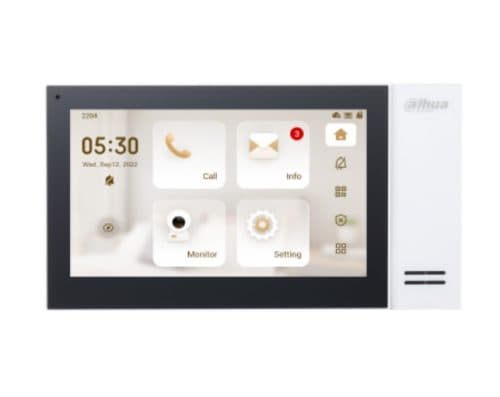 Dahua DHI-VTH2421FW-P 7-Inch IP Video Intercom Monitor with Touchscreen, PoE & Two-Way Audio – White