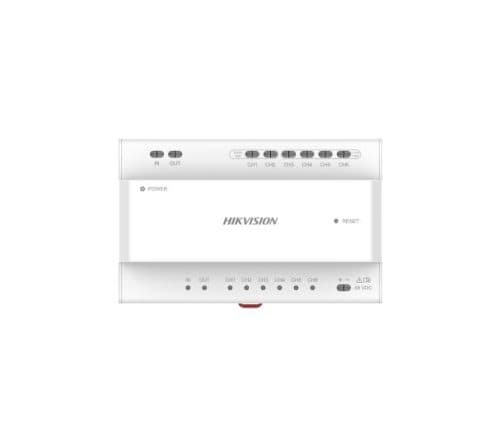 Hikvision DS-KAD7060EY 2-Wire HD Distributor with 8 Interface Indicators, DIN Rail Installation, 48VDC Power Input & Cascade Support