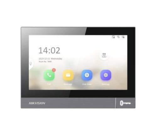 Hikvision DS-KH8381-WTE1/Flush 8 Series Indoor Station with 7-inch IPS Touchscreen, PoE, Hik-Connect & Flush Mount Support