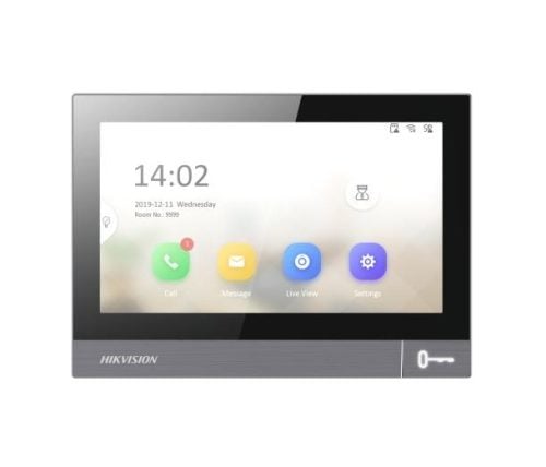 Hikvision DS-KH8381-WTE1/Flush 8 Series Indoor Station with 7-inch IPS Touchscreen, PoE, Hik-Connect & Flush Mount Support