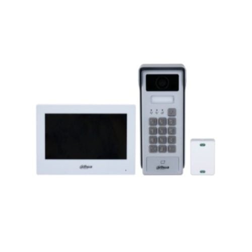 Dahua DHI-KTX03-S2 2-Wire Hybrid Video Intercom Kit with 7-Inch Touchscreen, Keypad Door Station & App Control