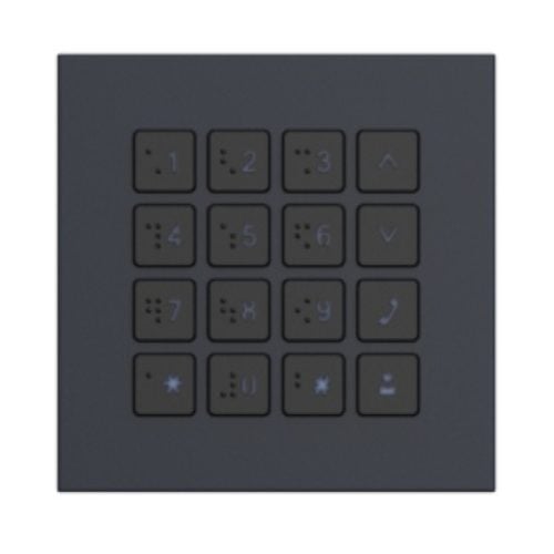 Dahua DHI-VTO4202FB-MK Black Backlit Keypad Module for Modular Video Intercom Door Stations, IP65 & IK07