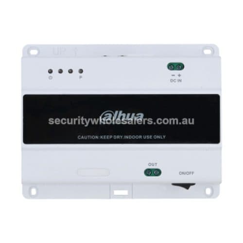 Dahua VTNS1001B-2 2-Wire Intercom Switch DIN Rail Mount 4 Monitor 2 Door Station RJ45 White