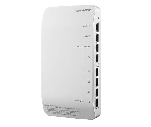Hikvision DS-KAD606-P Intercom 6 Port Video & Audio Distributor inc. Power Adaptor