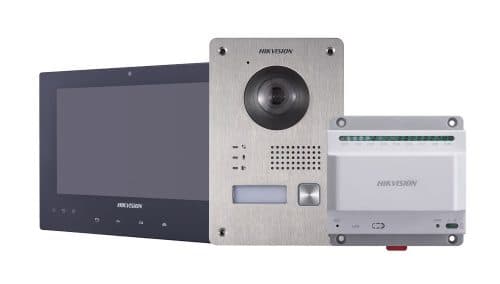Hikvision DS-KIS701 2 Wire Video Intercom Kit – inc Door & Indoor Station + Hub
