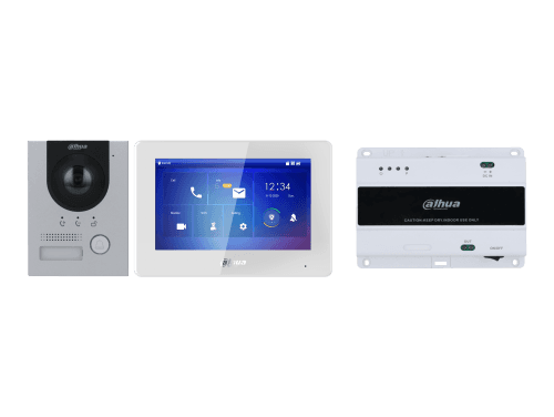 Dahua DHI-KTD01L(S) 2-Wire IP Video Intercom Kit with 2MP Door Station, 7-Inch Touchscreen & App Control