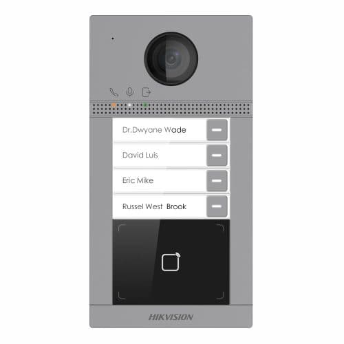 Hikvision DS-KV8413-WME1 Gen2 Intercom 4 Button ‘Villa’ Door Station (LAN / WiFi)