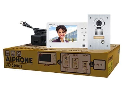 Aiphone JOS-1F JO Series 7″ Touch Button Video Intercom Kit, Vandal Door Station, Flush