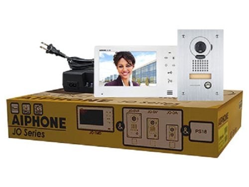 Aiphone JOS-1F JO Series 7″ Touch Button Video Intercom Kit, Vandal Door Station, Flush