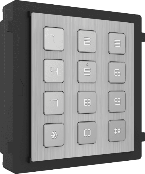 Hikvision DS-KD-KP/S 2nd Gen Intercom Keypad Module, IP65, 12VDC, Stainless Steel