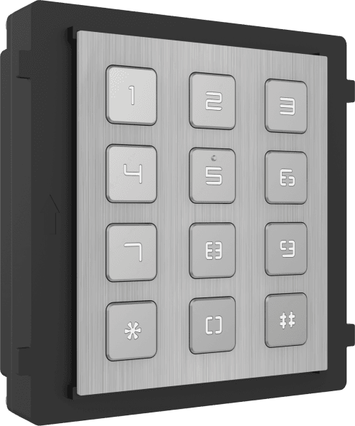 Hikvision DS-KD-KP/S 2nd Gen Intercom Keypad Module, IP65, 12VDC, Stainless Steel