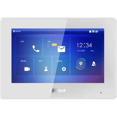 Dahua DHI-VTH5422HW 7-Inch 2-Wire IP Video Intercom Monitor with Touchscreen, PoE & Two-Way Audio – White