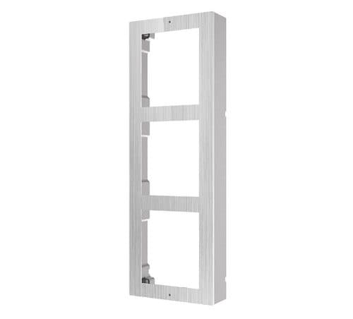 Hikvision DS-KD-ACW3/S 2nd Gen Intercom Triple Gang Housing, Surface Mount, Stainless Steel