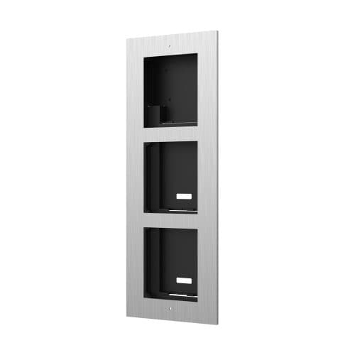 Hikvision DS-KD-ACF3-S Gen2 Video Intercom Flush Mount Housing – 3 Module (Stainless Steel)