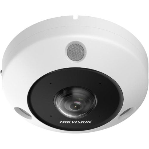 Hikvision DS-2CD63C5G1-IVS 12MP Outdoor Fisheye Camera, Immervision Lens, 15m IR, Built-in Mic, IP66, 1.29mm