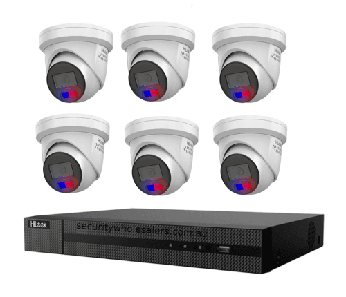 HiLook Hikvision 4K 8MP Active Colour Deterrence 8CH CCTV Kit 6 x IP Active Colour Camera+ 8CH NVR