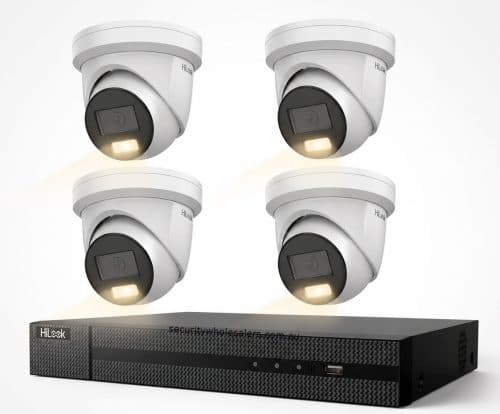 HiLook Hikvision 6MP Pro Series CCTV Kit – 4x Turret IPC-T363H-MU + 4CH PoE NVR (NVR-104MH-C/4P)