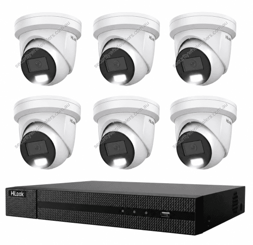 HiLook Hikvision 6MP Pro Series CCTV Kit – 6x Turret IPC-T363H-MU + 8CH PoE NVR (NVR-108MH-C/8P)