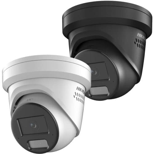 Hikvision DS-2CD2386G2H-IS2U/SL 8 MP AcuSense Turret Camera with Strobe Light, Audio, and Smart Detection