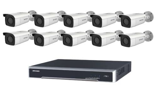 Hikvision 8MP AcuSense Bullet 10 Camera Kit with 16CH PoE 8K NVR, 50m IR, NO HDD INCLUDED