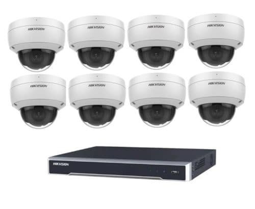Hikvision 6MP 8CH CCTV Kit: 8x Dome Cameras with AcuSense + 8CH PoE NVR with 4TB