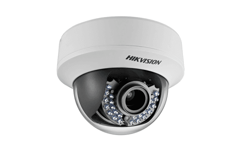 Hikvision HIK-E56D5TAVPIR3 TVI Outdoor Dome Camera, HD1080p, 40m IR, 12 VDC/ 24VAC, IP66, 2.8-12mm Len