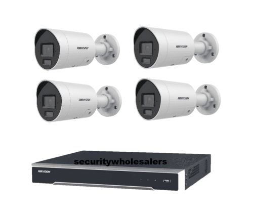 Hikvision 6MP 4CH CCTV Kit: 4x Darkfighter Mini Bullet Cameras & 4CH PoE NVR