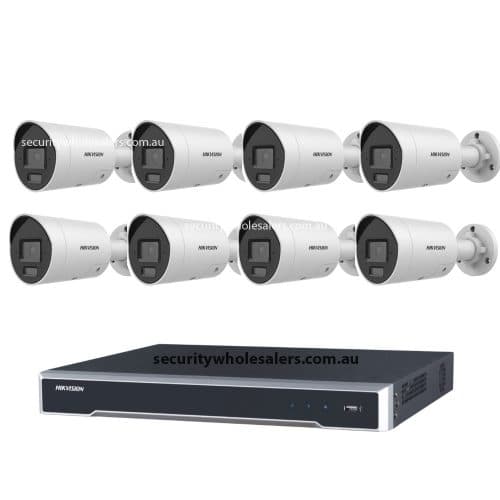 Hikvision 6MP 8CH CCTV Kit: 8x Darkfighter Mini Bullet Cameras 8CH PoE NVR with 4TB