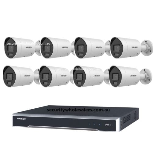 Hikvision 6MP 8CH CCTV Kit: 8x Darkfighter Mini Bullet Cameras 8CH PoE NVR with 4TB