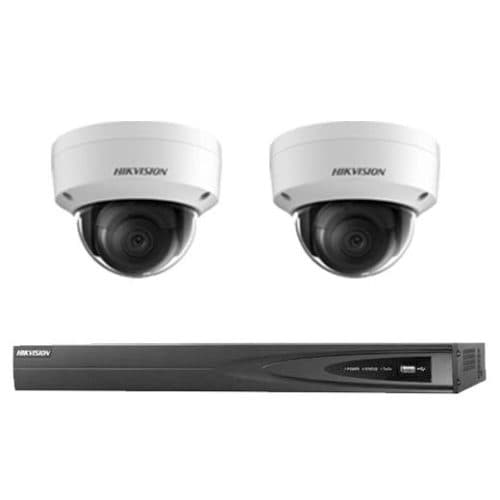 Hikvision 6MP 4CH CCTV Kit: 2x Dome Cameras with AcuSense & DarkFighter + 4CH PoE NVR