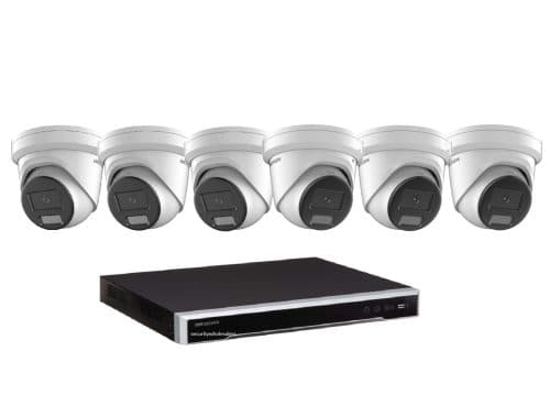Hikvision 8MP Acusense 6 x Outdoor Turret With Strobe & Siren + 8CH NVR CCTV Kit