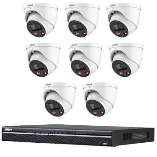 Dahua 8 x 8MP TIOC 3.0 with SMD4.0 Active Deterrance Turret Kit with 8CH Wizsense NVR