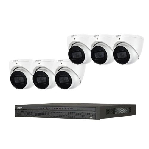 Dahua 6 x 8MP DH-IPC-HDW3866EMP-S-AUS SMD 4.0 Turret Security CCTV Kit with 8CH Wizsense NVR