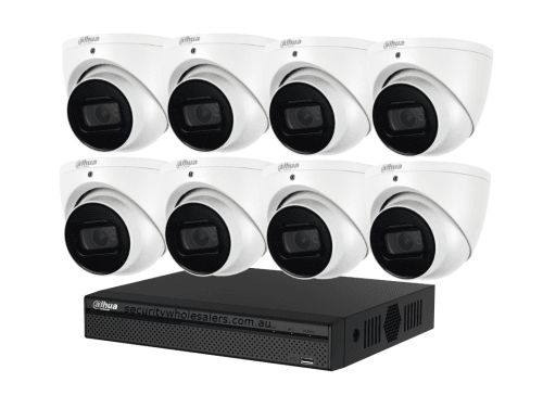Dahua 8 x 8MP DH-IPC-HDW3866EMP-S-AUS SMD 4.0 Turret Security Kit with 8CH Wizsense NVR 2.8mm lens