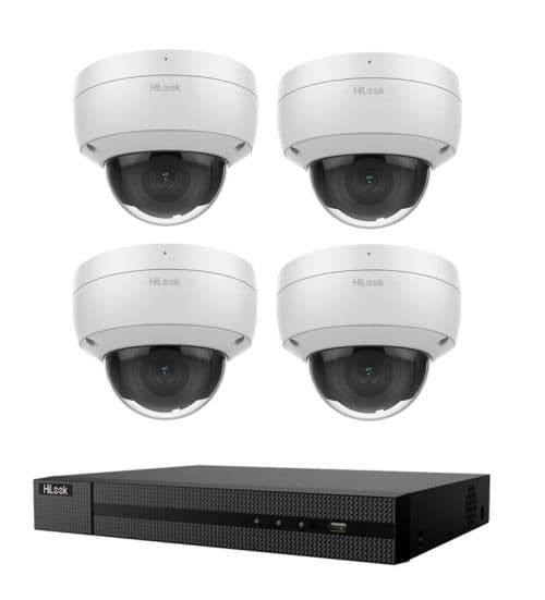 HiLook Hikvision 6MP Acusense 4 Camera 4CH Dome Kit – 4 x IPC-D261H-MU